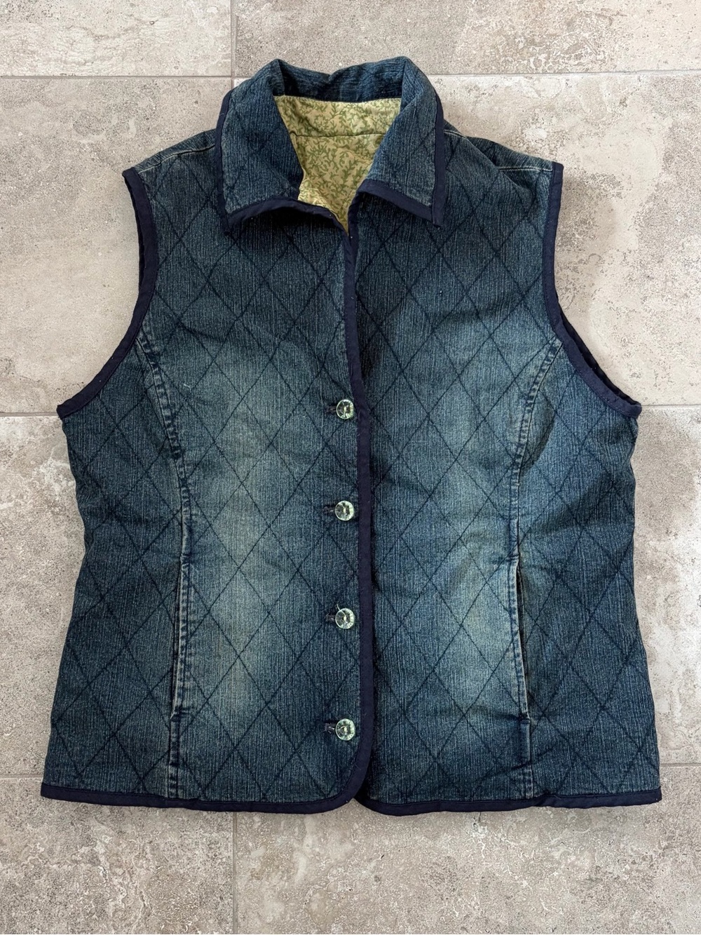 Women’s‎ Tabi Reversible Quilted And Denim Vest